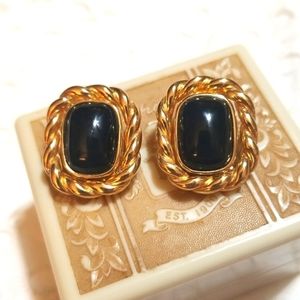 Dior Gold and Black Earrings
